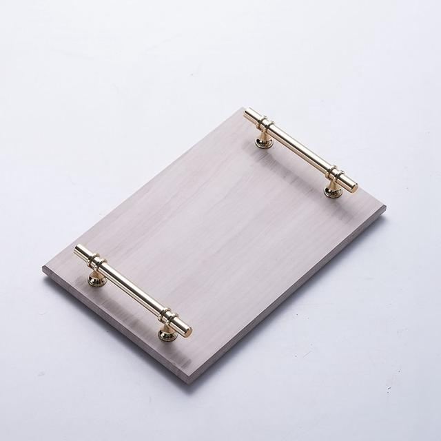 1CHASE - Natural Marble Vanity Tray With Wood Grain Look And Gold Handle - SW1hZ2U6MjE4OTMxMA==