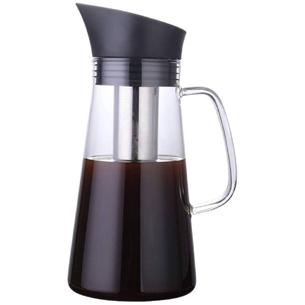 1Chase - Glass Drip-free Carafe W/ Handle & Infuser 1200ml