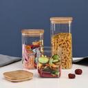 1Chase - Square Storage Jar W/ Bamboo Lid 500ml - Pack Of 2 - SW1hZ2U6MjE4OTE3Mw==