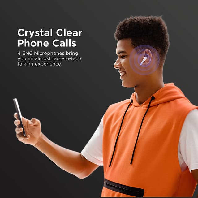 سماعة بلوتوث مقاومة للضوضاء أبيض ون مور 1More - ComfoBuds 2 Earbuds