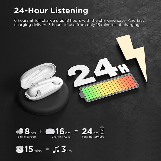 سماعة بلوتوث مقاومة للضوضاء أبيض ون مور 1More - ComfoBuds 2 Earbuds