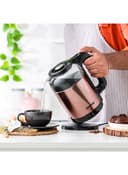 غلاية ماء 1.7 لتر 1500 واط زجاج شفاف جيباس Geepas Double Layer Electric Glass Kettle With Boil