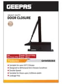 دفاش باب هيدروليكي شديد المتانة من جيباس لون أسود Geepas Heavy Duty Door Closure