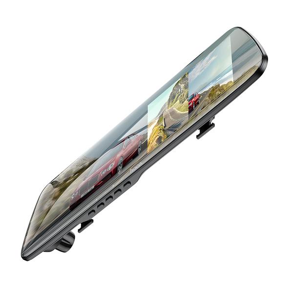 مراية سيارة داش كام للسيارة هوكو أمامية وخلفية 200 مللي أمبير Hoco DV4 4.5-inch Camera Car 2in1 Rearview Mirror Driving