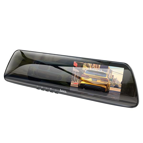 مراية سيارة داش كام للسيارة هوكو أمامية وخلفية 200 مللي أمبير Hoco DV4 4.5-inch Camera Car 2in1 Rearview Mirror Driving