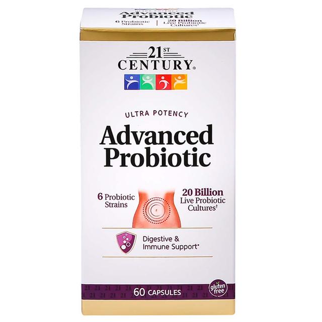 حبوب الفيتامين بتركيبة البروبيوتيك القرن الحادي و العشرين 21st Century - Advanced Probiotics - SW1hZ2U6MjA3NjM0NQ==