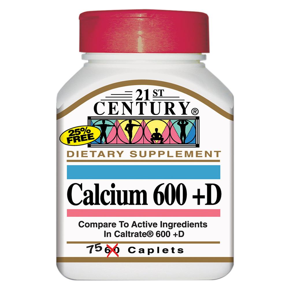 21st Century - Calcium 600 + D 75 Caplets