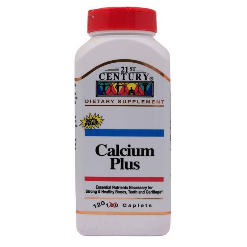 حبوب كالسيوم الخالية من المواد الحافظة القرن الحادي و العشرون 21st Century - Calcium Plus 120 Caplets
