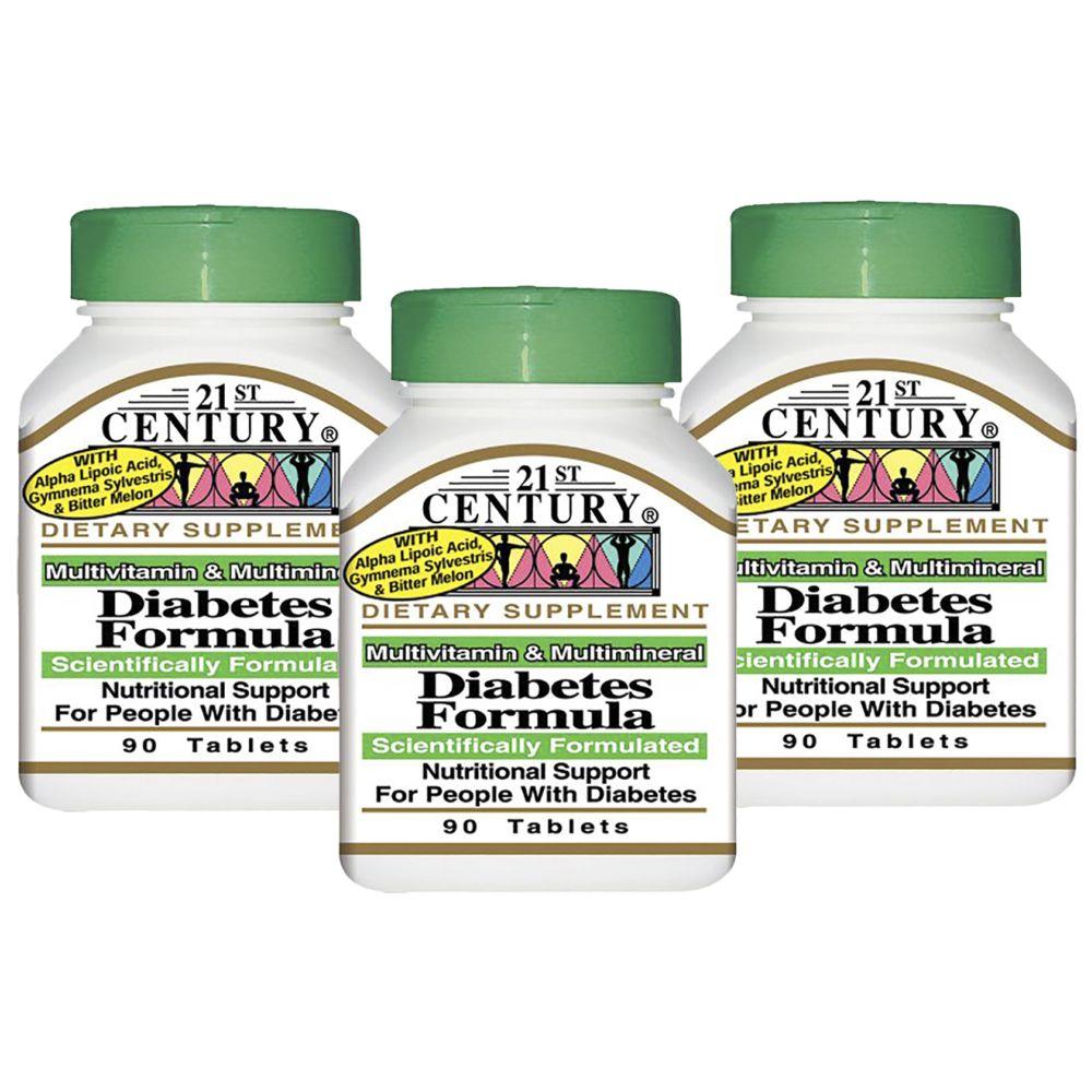 21st Century - Diabetic Support Formula 90 Tablets Pack of 3