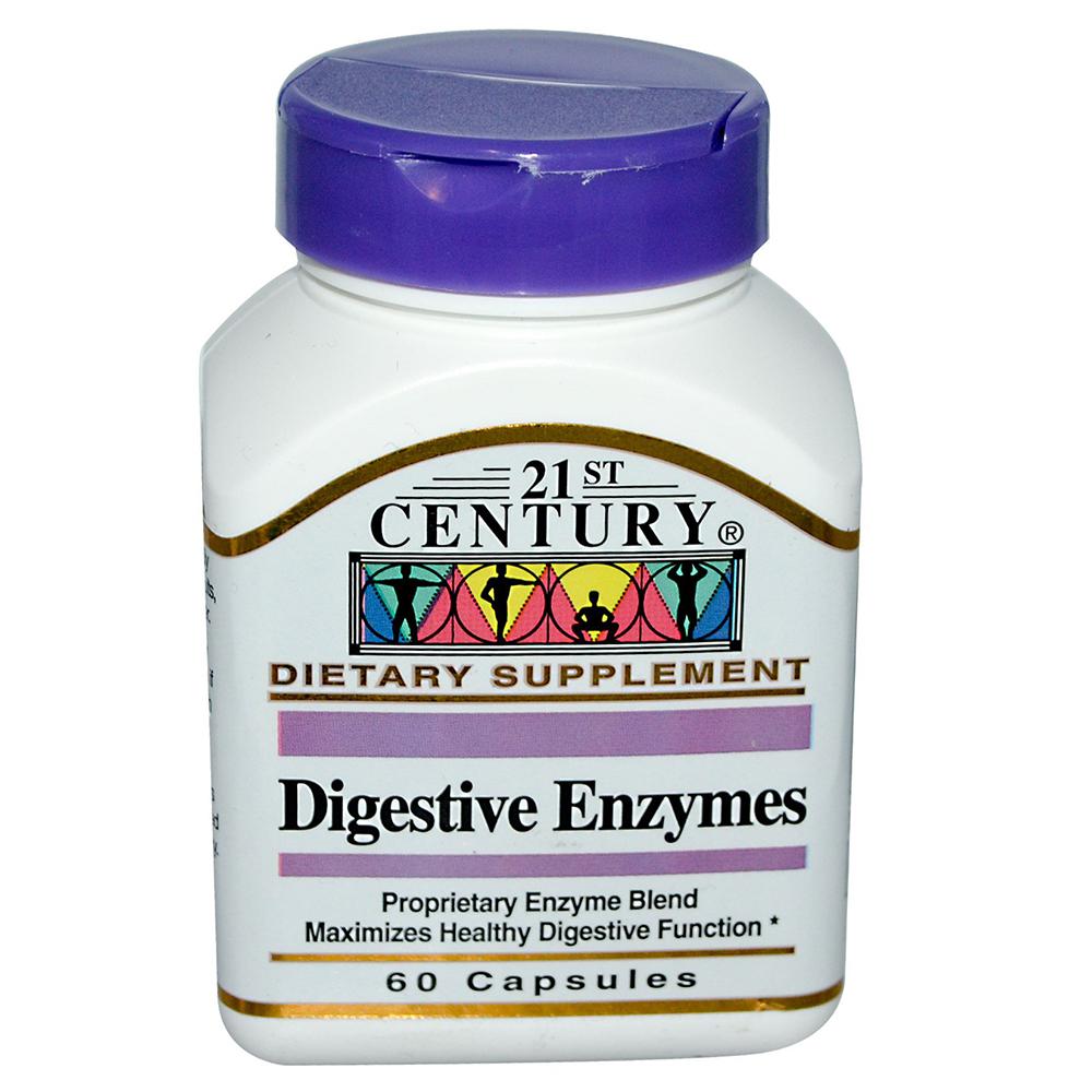 حبوب الإنزيمات الهاضمة بعدد 60 قرص ضمن العلبة الواحدة القرن الواحد و العشرين  21st Century - Digestive Enzyme Caps 60 Count