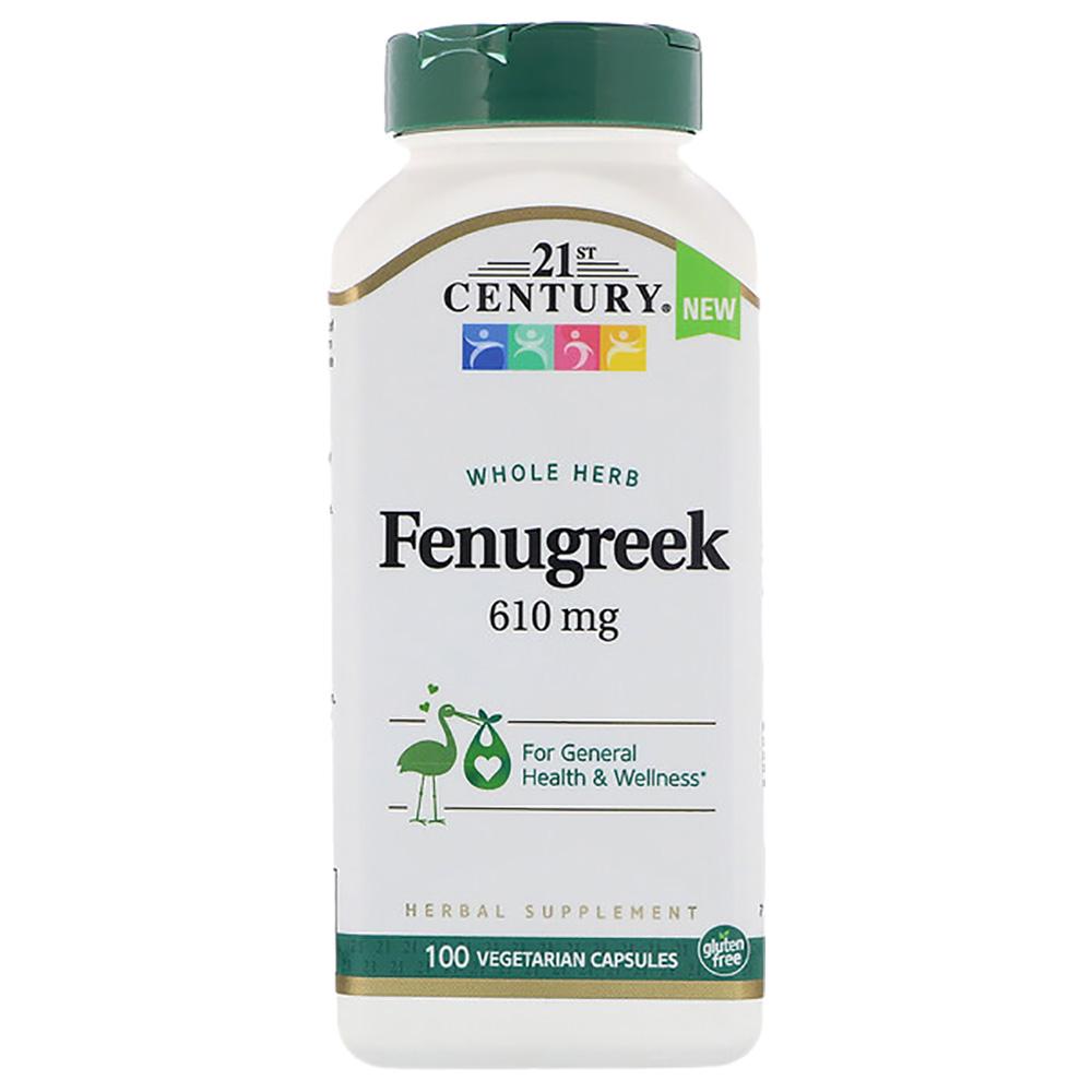 حبوب فيتامين بتركيبة عشبية بقيمة 610 ملجم القرن الحادي و العشرين 21st Century - Fenugreek 610 Mg 100 Vegetarian Capsules