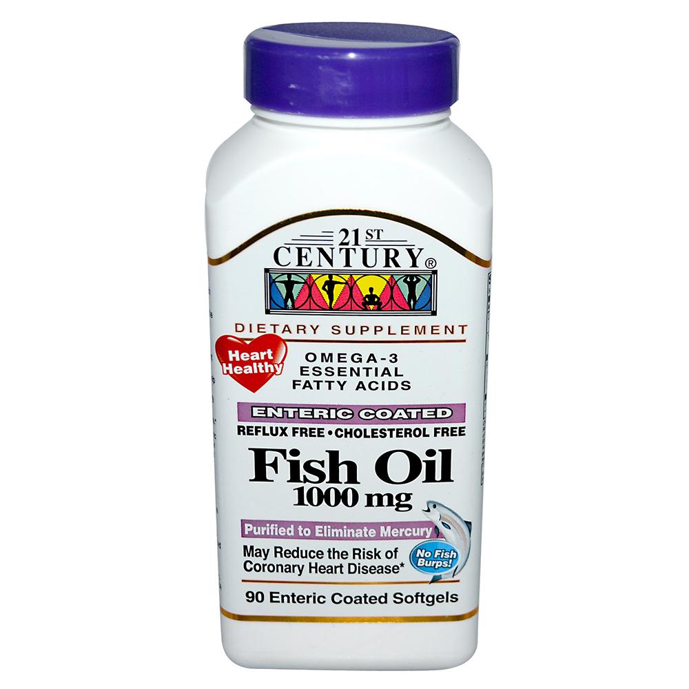 اوميغا ٣ زيت سمك بكمية 1000 مجم القرن الواحد و العشرين  21st Century - Omega 3 Fish Oil 1000mg Softgels