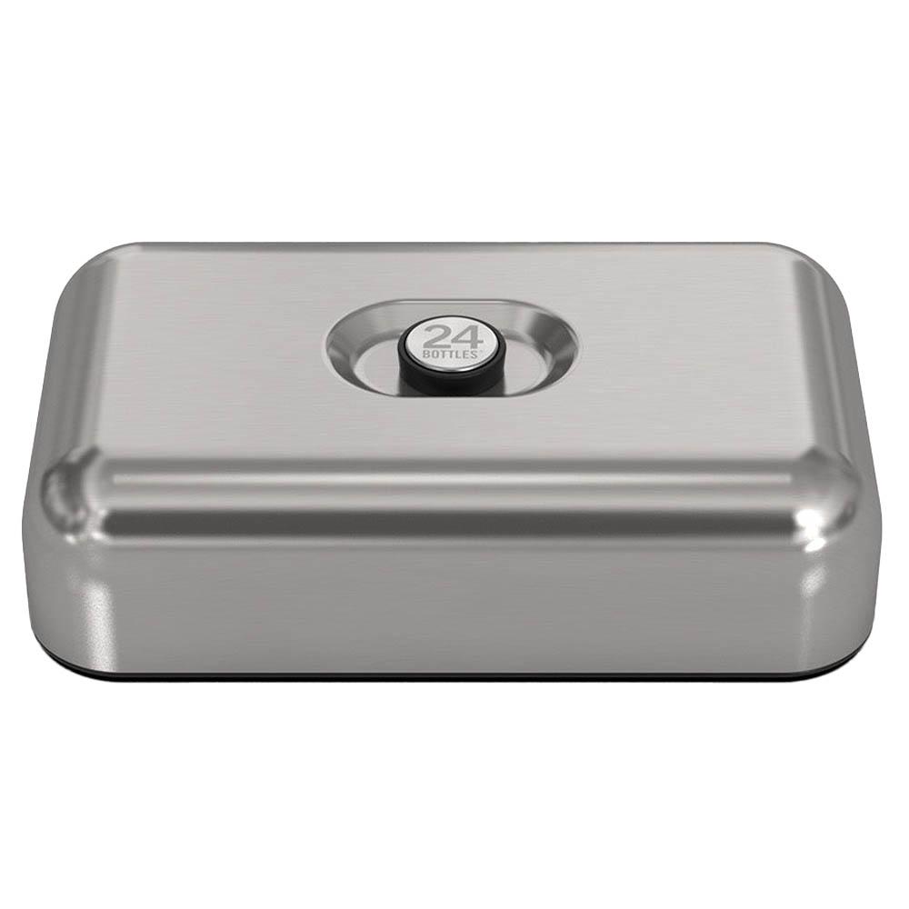 24 Bottles - Microwave & Dishwasher Safe Lunch Box Brushed Steel