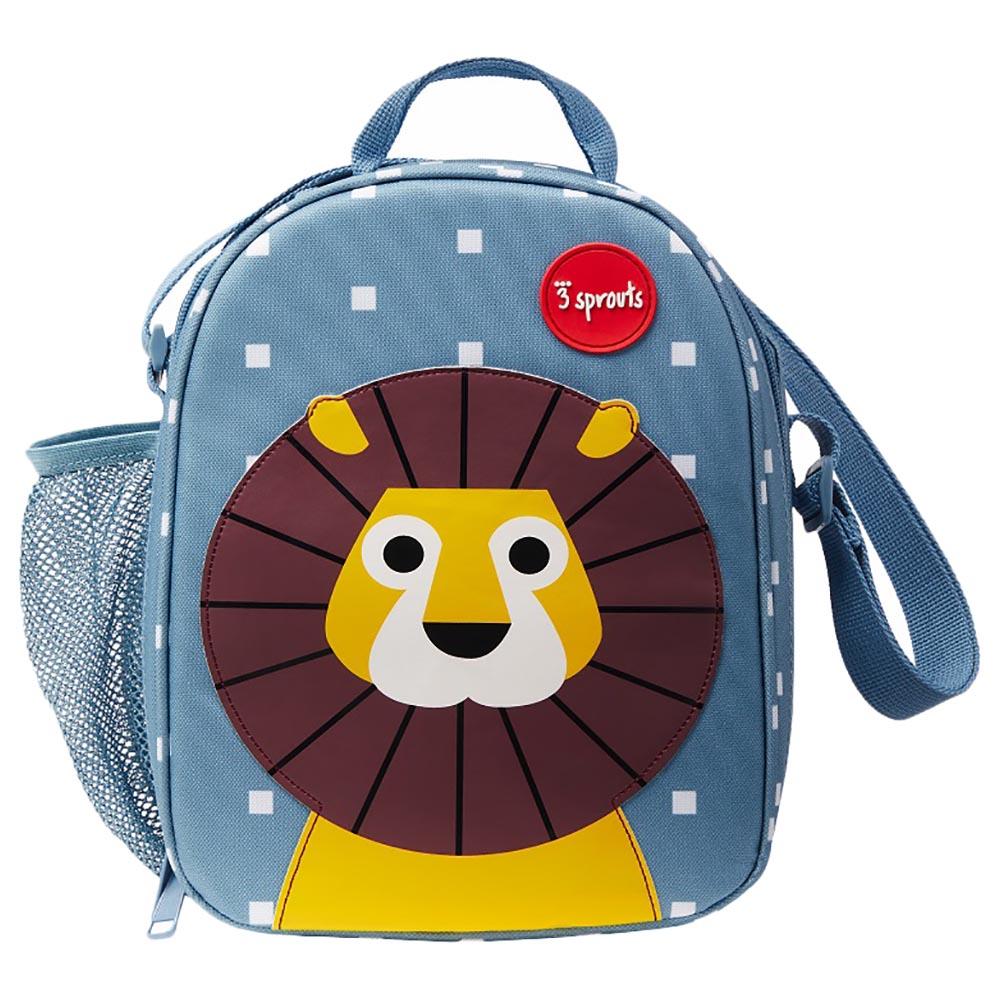 3 Sprouts - Lion Lunch Bag - Yellow/Blue