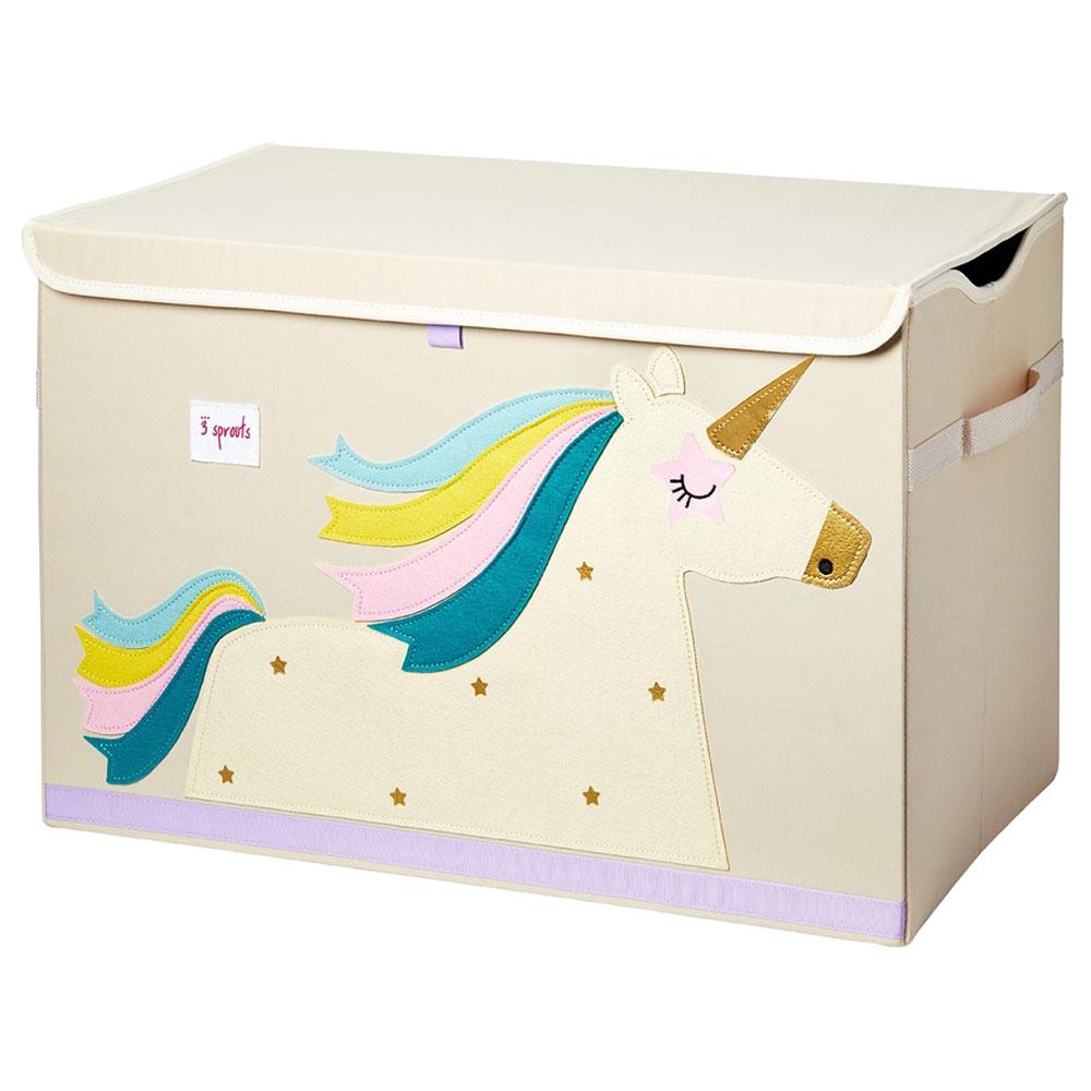 صندوق الألعاب بأبعاد 38.1 × 61 × 36.8 سم ثري سبراوتس  3Sprouts - Unicorn Toy Chest