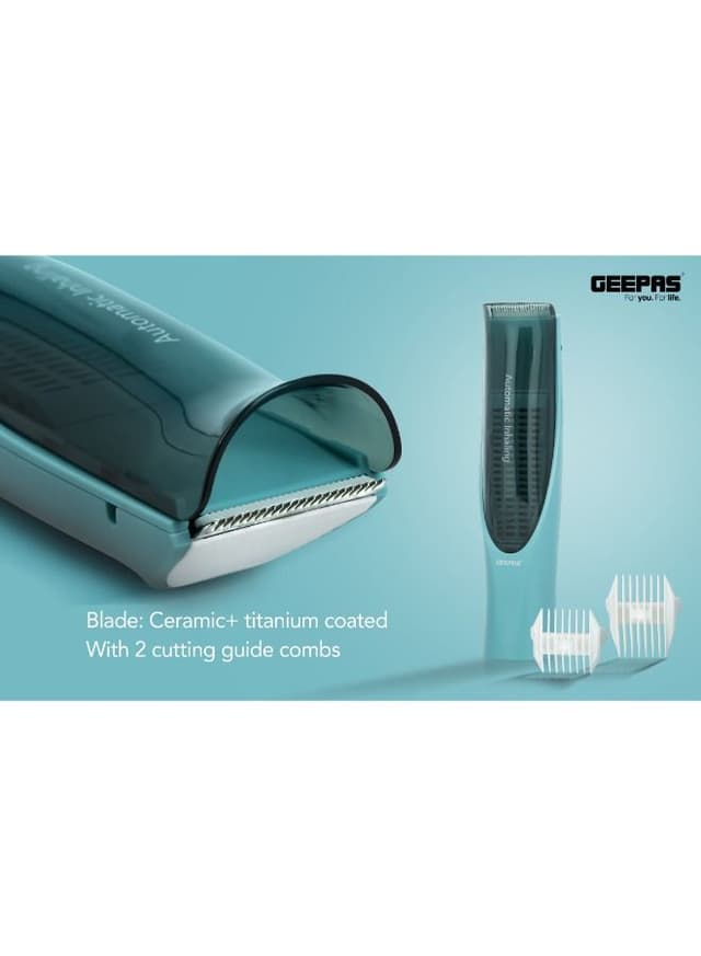 ماكينة حلاقة الشعر للأطفال بدون صوت مع ميزة الشفط القابلة للشحن من جيباس مقاومة للماء Geepas Rechargeable Vacuum Baby Trimmer, Kids