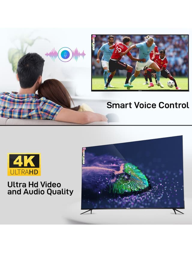 شاشة 70 بوصة سمارت 4K UHD أسود جيباس Geepas 70-Inch Vidaa Professional Tv Smart Voice Control