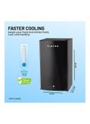 Geepas 120l Gross/92l Net Capacity, Single Door Mini Defrost Refrigerator With Retro Premium Design, Bottle Opener, Glass Shelves, Transparent Door Basket, Lock & Key, Low Noise, Low Voltage, Adjustable Front Wheel. 120 L Black