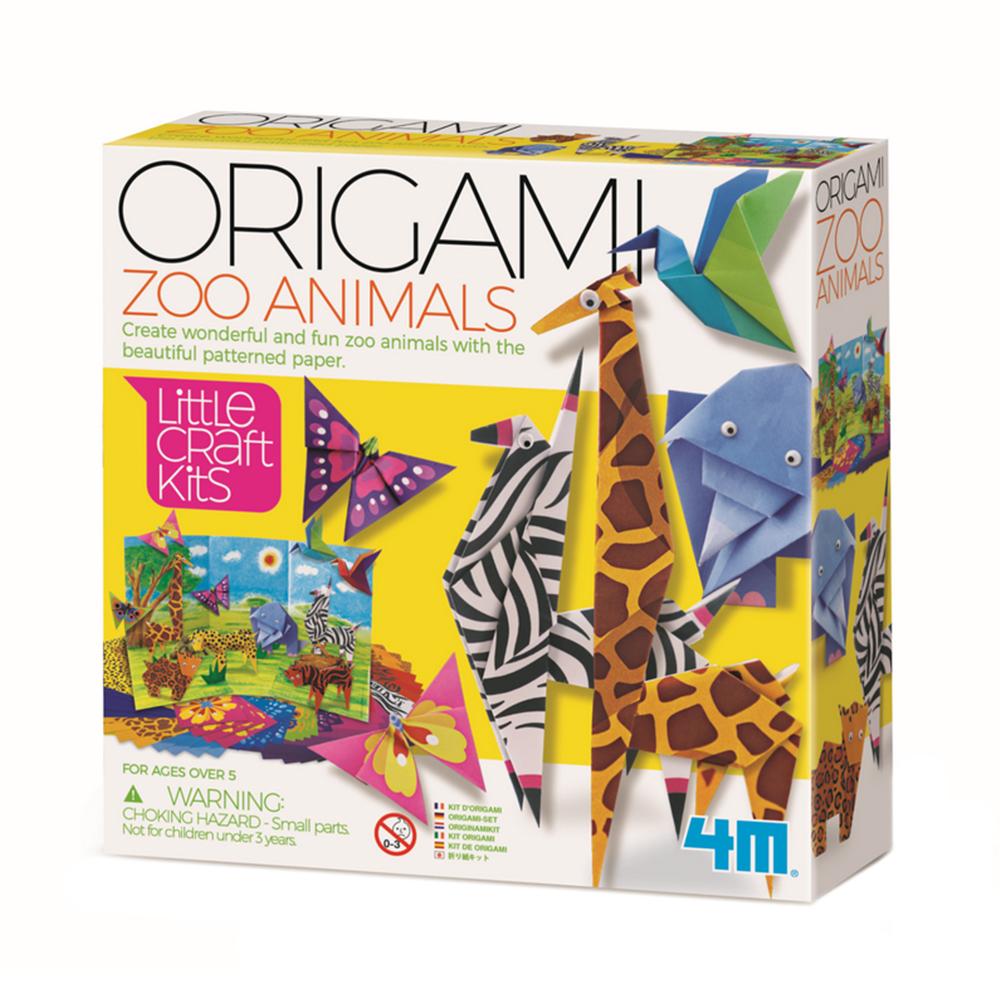 لعبة اوريغامي حيوانات الحديقة 4ام 4M - Little Craft Origami Zoo Animals