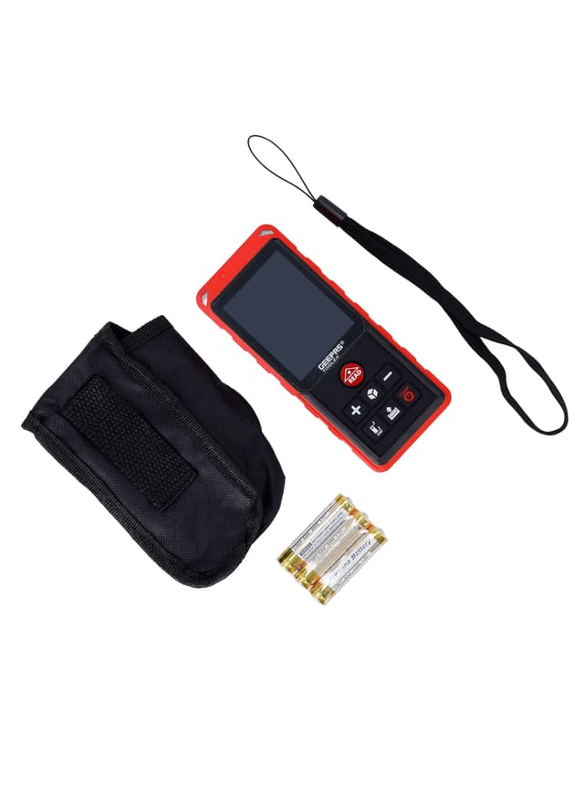 جهاز قياس المسافات بالليزر من جيباس مسافة 40 متر ويدعم 6 لغات Geepas Laser Distance Meter