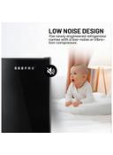 Geepas 120l Gross/92l Net Capacity, Single Door Mini Defrost Refrigerator With Retro Premium Design, Bottle Opener, Glass Shelves, Transparent Door Basket, Lock & Key, Low Noise, Low Voltage, Adjustable Front Wheel. 120 L Black