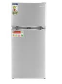 Geepas 200l Gross Capacity/132l Net Capacity No-Frost Double Door Compact Refrigerator Auto Defrost-Prevent Ice Formation, Lock And Key, Spacious Vegetable Crisper Box, Fan Cooling For Long Lasting Freshness 200 L 120 W Grey - 452213