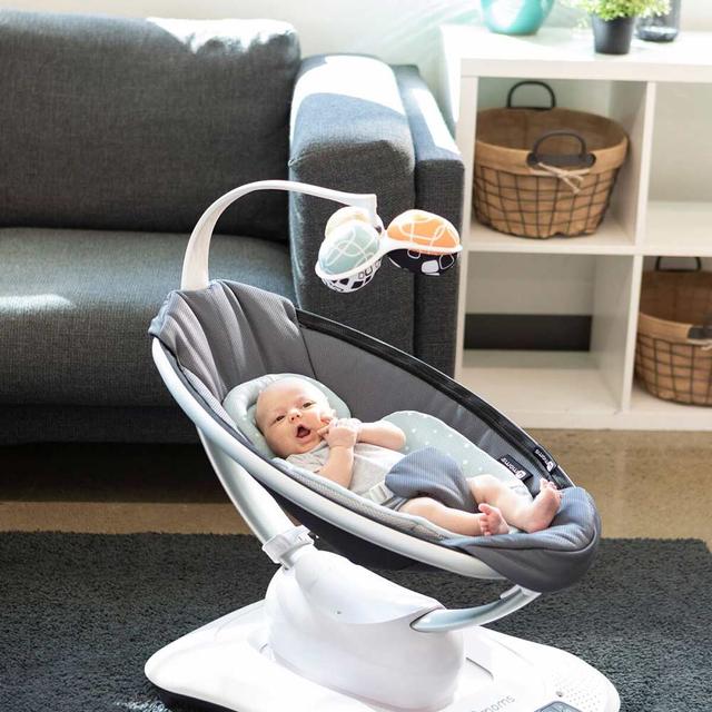 حشوة مقعد حديثي الولادة مامارو 4مامز 4moms - Mamaroo  Newborn Seat Insert - Cool Mesh - SW1hZ2U6MjE5MTM3OA==