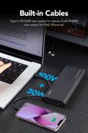 Veger TC130 Fast Charging PowerBank 25000mAh With Type-C & Lightning Cable Built-In - SW1hZ2U6MTk4NTU3OA==