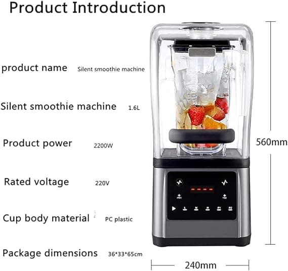 Heavy Duty Commercial Blender With Soundproof Cover 1.6L 2200W  - 90761