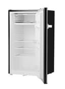 Geepas 120l Gross/92l Net Capacity, Single Door Mini Defrost Refrigerator With Retro Premium Design, Bottle Opener, Glass Shelves, Transparent Door Basket, Lock & Key, Low Noise, Low Voltage, Adjustable Front Wheel. 120 L Black