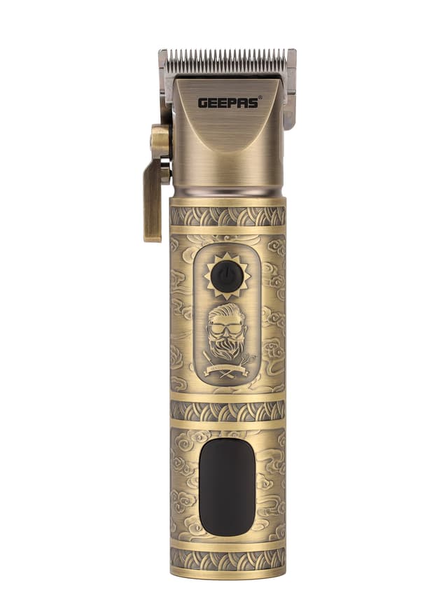 ماكينة حلاقة الشعر والذقن الاحترافية مع شاشة عرض من جيباس قابلة للشحن Geepas Professional Hair And Beard Clipper