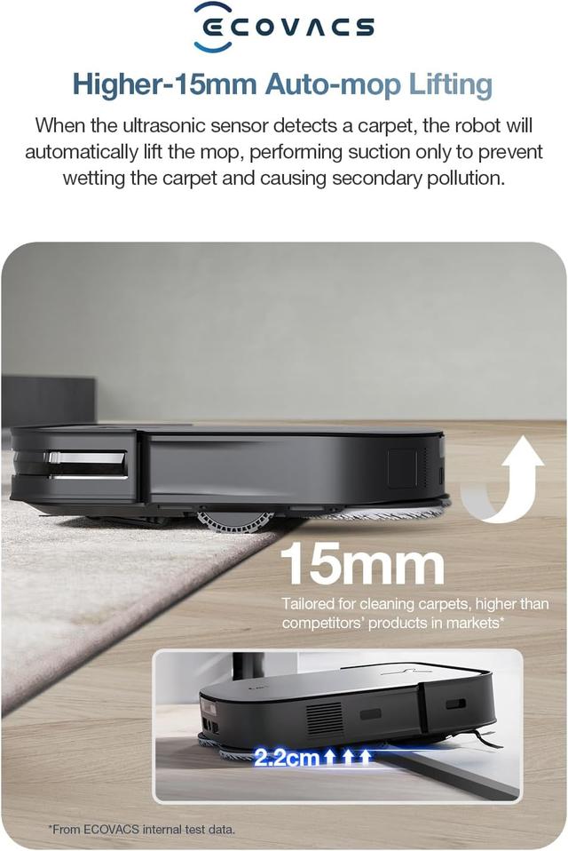 مكنسة روبوت التنظيف ايكوفاكس 8000 باسكال مع صندوق للغبار Ecovacs X2 Omni Robot Vacuum And Mop - SW1hZ2U6Mjg5OTYzMA==