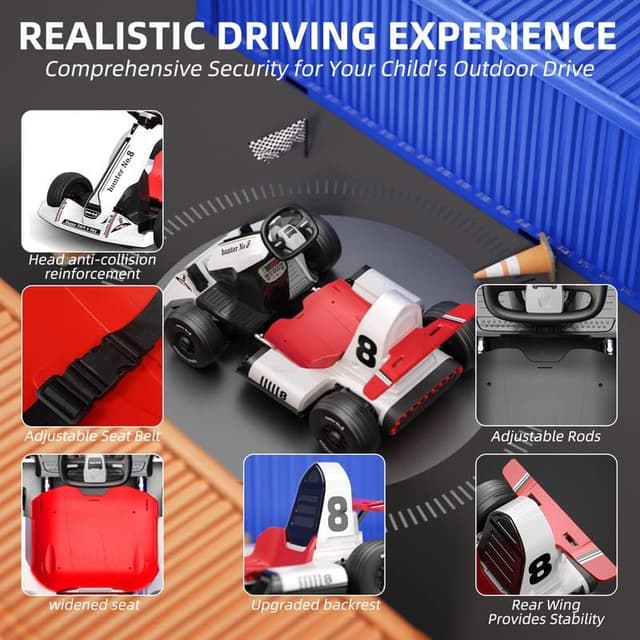 سيارة اطفال كهربائية كبيرة جو كارت 12 فولت Fancy Electric Go Kart For Kids With Remote Control