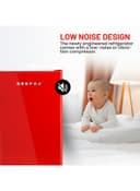 ثلاجة صغيرة 120 لتر أحمر جيباس Geepas 120l Gross/92l Net Capacity Single Door Mini Defrost Refrigerator With Retro Premium Design