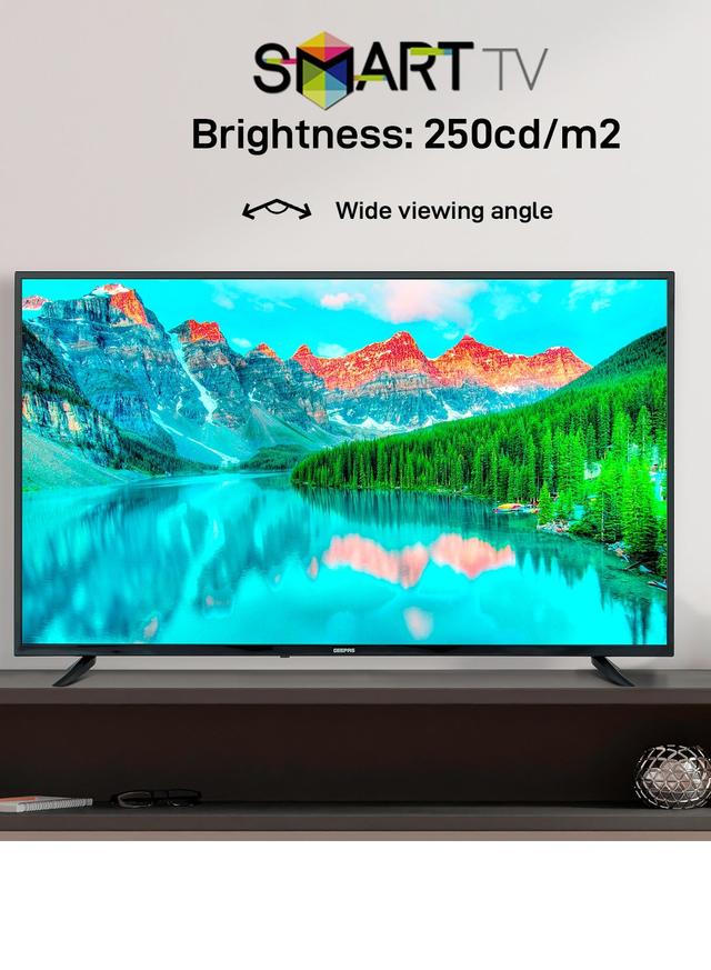 شاشة 50 بوصة 4K UHD سمارت جيباس Geepas 50 Inch 4k Ultra Hd Slim Led Smart Tv With Remote Control