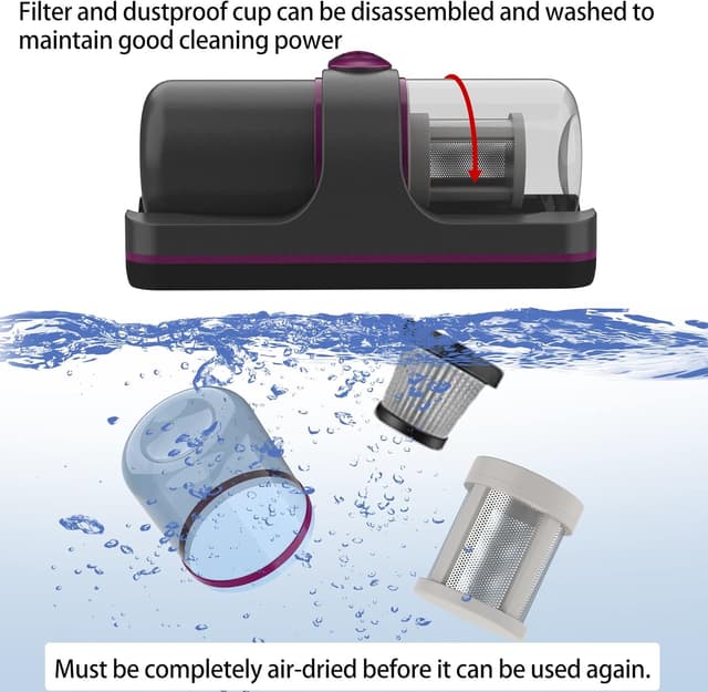 مكنسة تنظيف الكنب الكهربائية 12000 باسكال Wireless Mattress Vacuum Cleaner