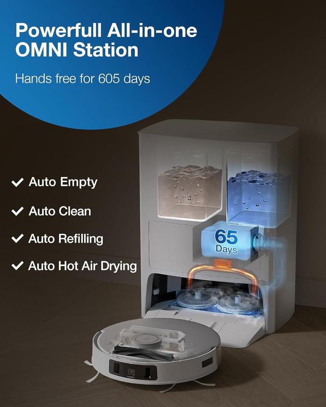 مكنسة روبوت التنظيف 6000 باكسال مع صندوق للغبار ايكوفاكس Ecovacs T20 Omni Robot Vacuum Cleaner