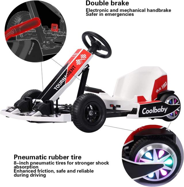 Coolbaby Go Cart Electric Drift Car For Kids - SW1hZ2U6MTk4MDEwNg==