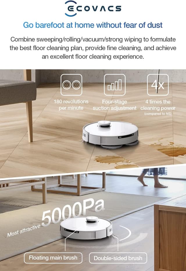 Ecovacs X1e Omni Robot Vacuum Cleaner (T10 Omni) (Auto Clean+Auto Empty) - 688366