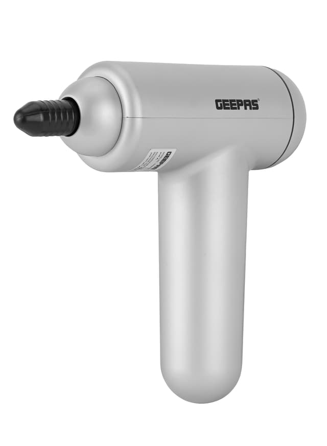 جهاز مساج منزلي 6 مستويات  4 في 1 1200 ميللي أمبير قابل لإعادة الشحن جيباس Geepas Rechargeable 4 In 1 Massage Gun With 60 Min Working Time