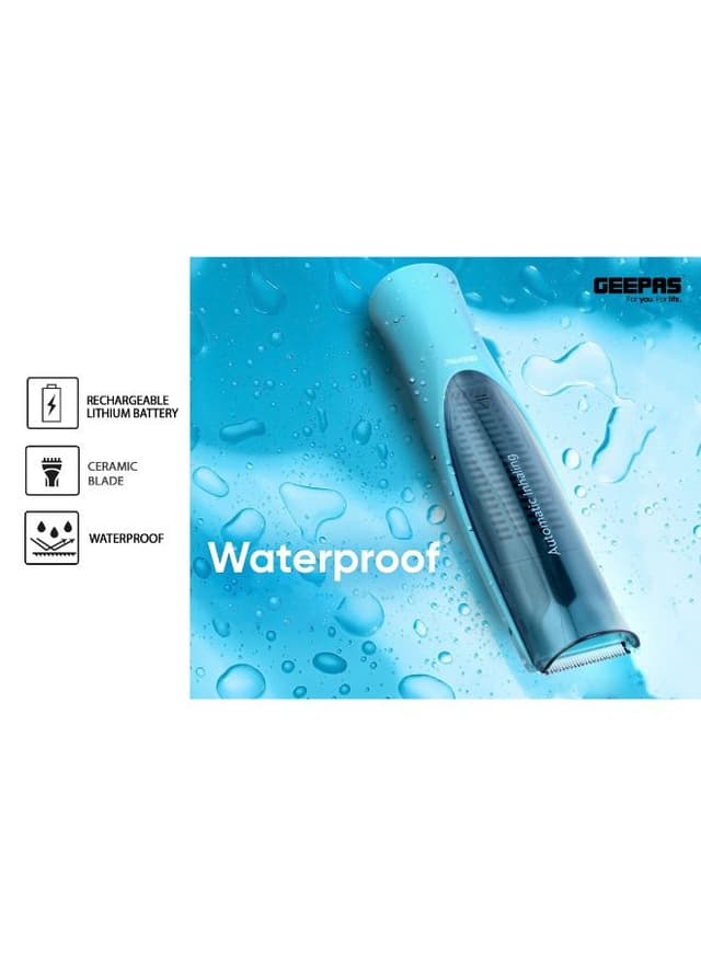 ماكينة حلاقة الشعر للأطفال بدون صوت مع ميزة الشفط القابلة للشحن من جيباس مقاومة للماء Geepas Rechargeable Vacuum Baby Trimmer, Kids