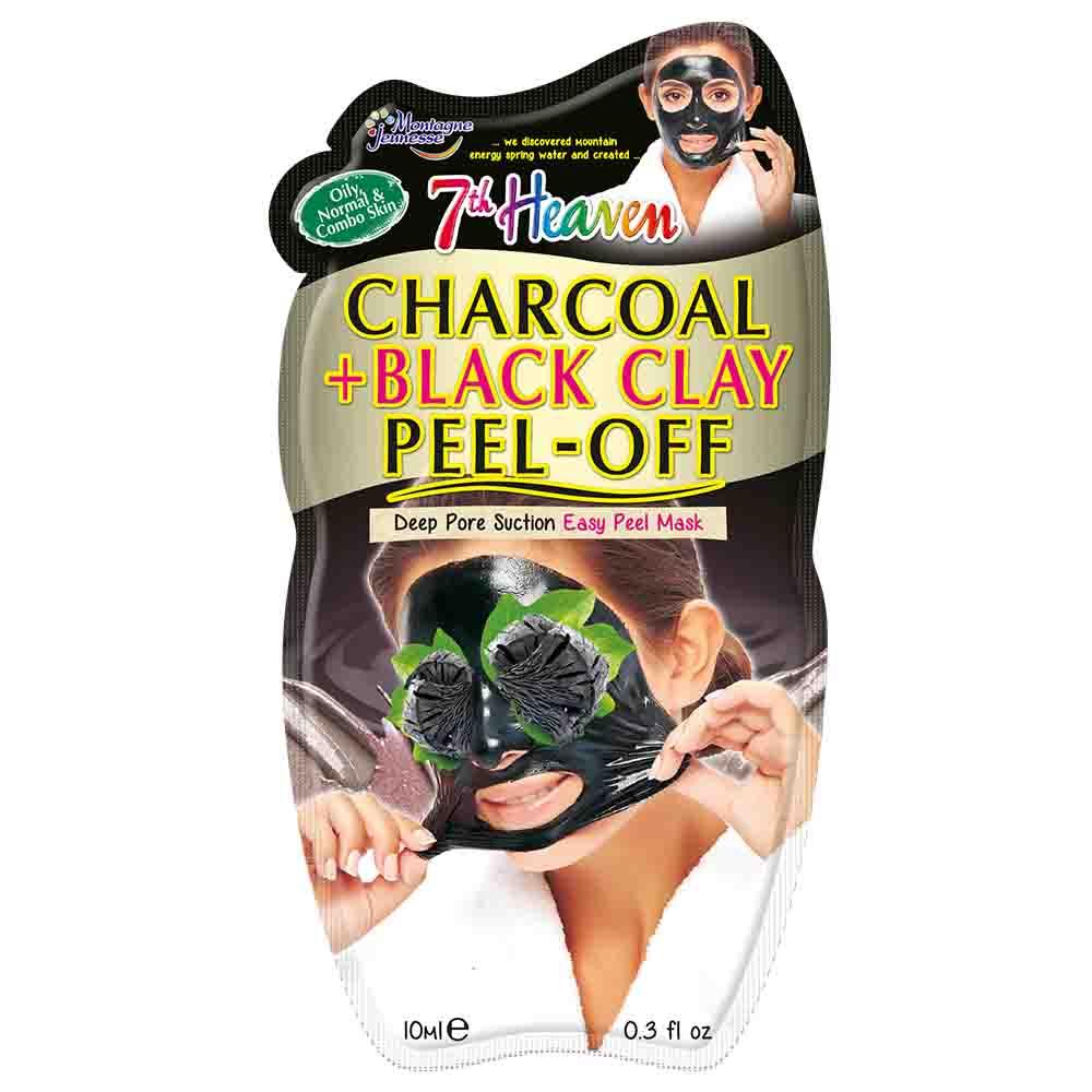 قناع الوجه المقشر بالفحم و الطين الأسود سفنث هيفن 7th Heaven Charcoal + Black Clay Peel-Off Face Mask