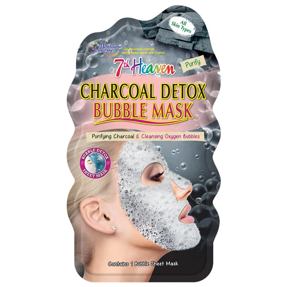 قناع وجه بالفقاعات لإزالة السموم سفنث هيفن 7th Heaven - Charcoal Detox Bubble Face Mask