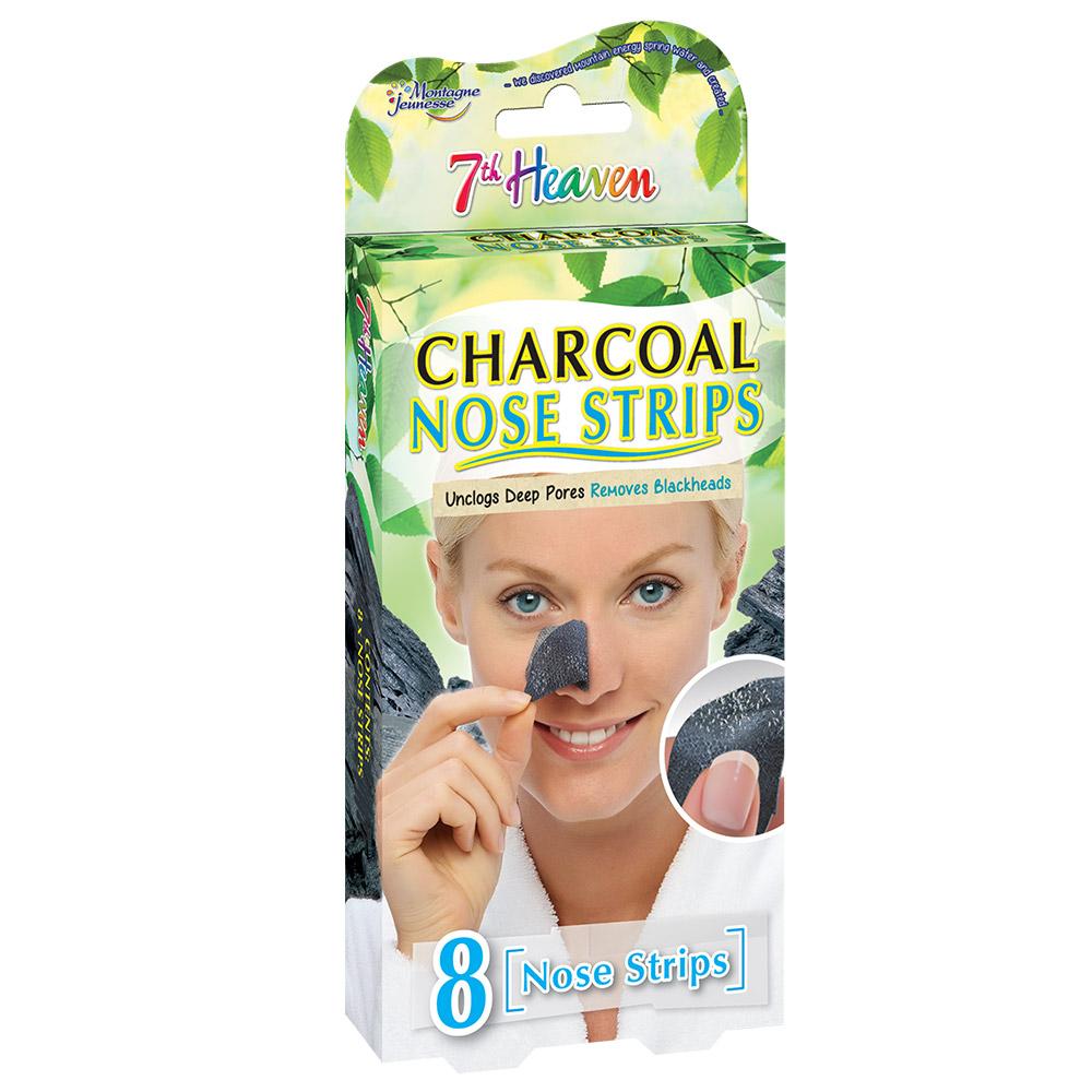 شرائح الفحم للأنف 8 قطع سفنث هيفين  7th Heaven - Charcoal Nose Strips 8's