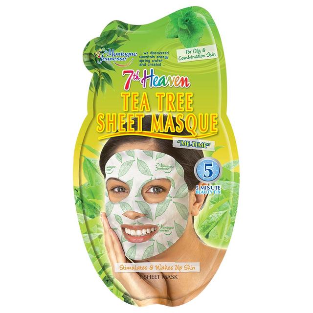 قناع ورقي للوجه من نبتة الشاي سفنث هيفن 7th Heaven - Tea Tree Face Spa Sheet Mask - SW1hZ2U6MjA4OTI5Ng==