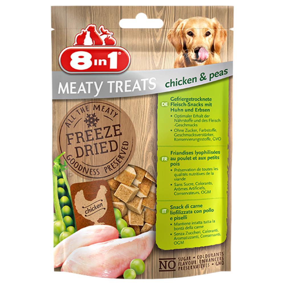 وجبة لحم الدجاج و البازلاء 8إن1 8in1 Meaty Treats Chicken & Peas