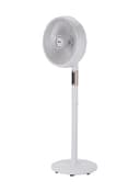 Geepas 14" Stand Fan With Remote Control, Oscillation, 3 Speed Setting, 5 Pcs As Blades, 60w Powerful Motor, 8 Hours Motor, Abs Circulator Head, Abs Body, 3 Mode Natural, Normal, Sleeping 60 W White