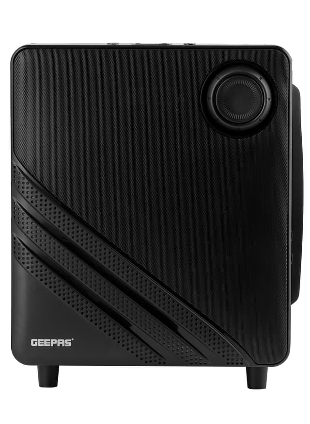 مسرح منزلي 50000 واط 8+3×2 بوصة مع جهاز تحكم عن بعد أسود جيباس Geepas 2.1 Ch Multimedia Speaker System Remote Control
