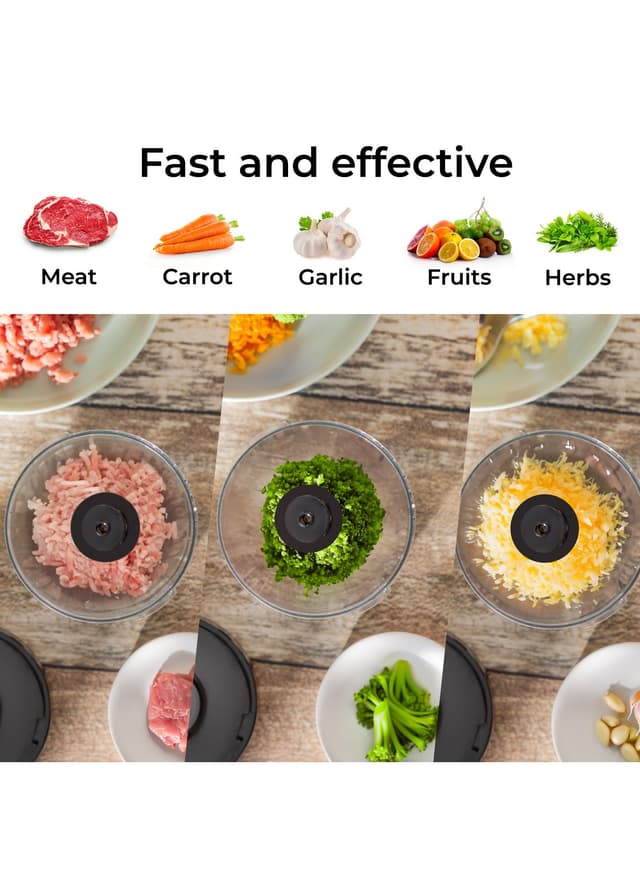 فرامه لحم 350 مل 100 واط أسود جيباس Geepas Multi Chopper With Stainless Steel Blade 100w Powerful Copper Motor