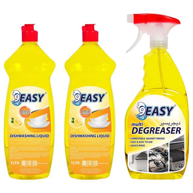 9Easy - Dishwashing Liquid 1L - Pack of 2 + Degreaser - 750ml - SW1hZ2U6MjE5MTcwNg==